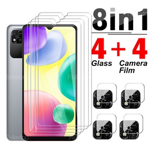 8 in 1 tempered glass + camera film for oppoRedmi 10A 10C global screen camera protector glass cover for Xiaomi Redmi10 India note 10s 10 11 pro max 10t 4G5G