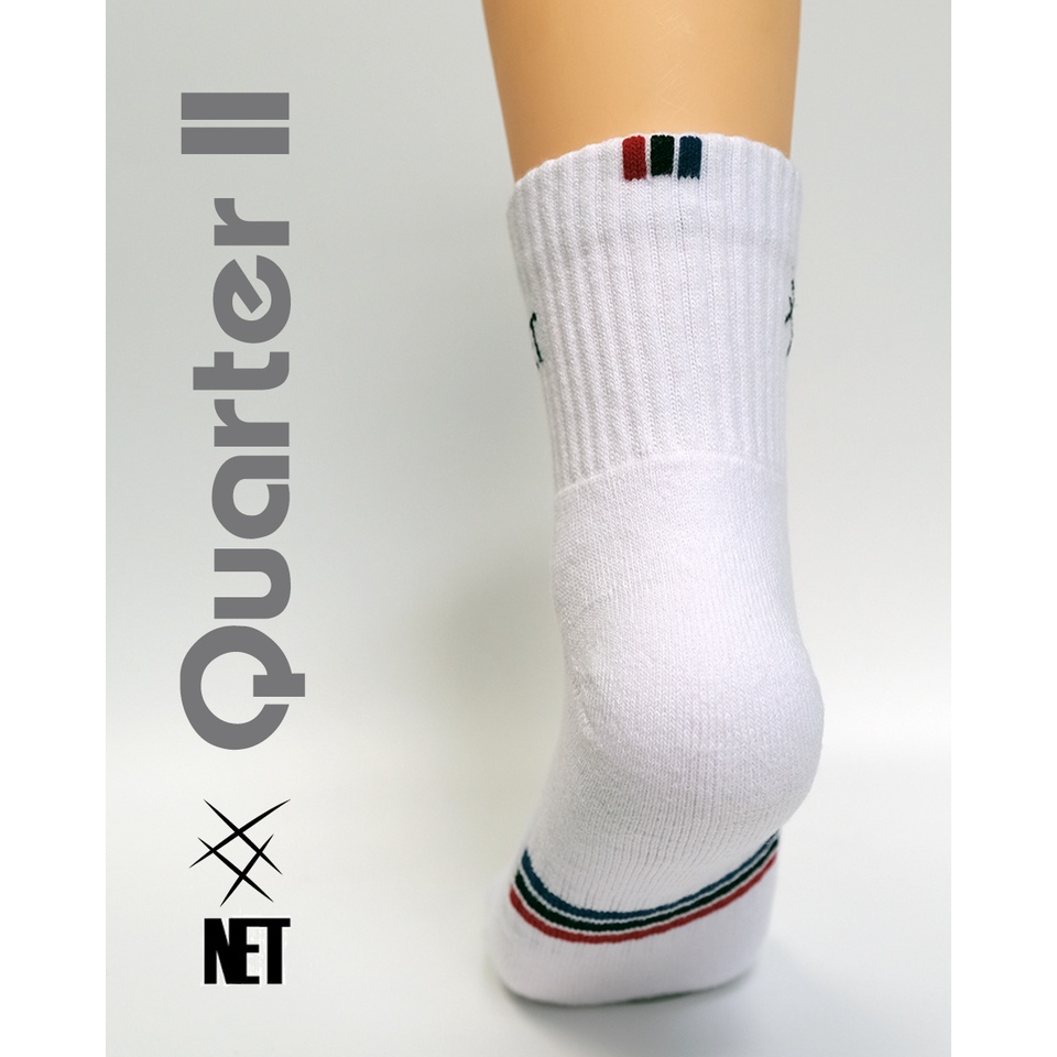 ภาพสินค้าถุงเท้ากีฬา รุ่น NET II สีขาว ขนาด Quarter นุ่ม กระชับ Free size จากร้าน tourna_official บน Shopee ภาพที่ 2