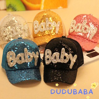 【Parent-Child】DUDUBABA Casual Breathable Lovely Sequin Letter Pattern Hip-Hop Shade Baseball Cap
