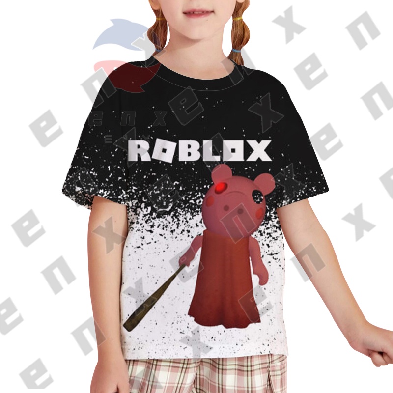 เสื้อยืดแขนสั้น-พิมพ์ลายกราฟฟิค-roblox-สําหรับเด็ก-อายุ-3-14-ปี