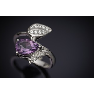 AR-Kang Collection***AKR125 Ring Silver 92.5% แหวนเงินแท้ พลอยแท้ อเมทิสต์(Amethyst)