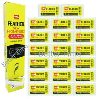 ภาพหน้าปกสินค้า[กล่องเหลือง ของแท้จากญี่ปุ่น] FEATHER ใบมีดโกนแสตนเลสเคลือบแพลตินั่ม ตราขนนก แบบใบมีด 2 ด้าน ซึ่งคุณอาจชอบสินค้านี้