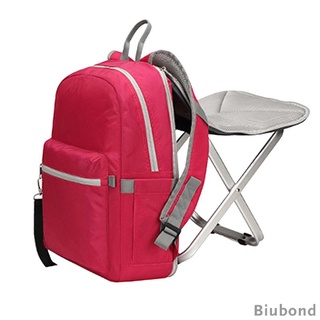 [Biubond] 2 in 1 เก้าอี้กระเป๋าเป้สะพายหลัง พับได้ พร้อมกระเป๋า น้ําหนักเบา สําหรับตั้งแคมป์ เดินป่า ล่าสัตว์