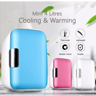 ตู้เย็นมินิ ตู้เย็นเล็กแบบพกพา Mini-Refrigerator 4L พกพาสะดวก ใช้ได้ทั้งรถยนต์เท่านั้น ขนาด 4 ลิตร.