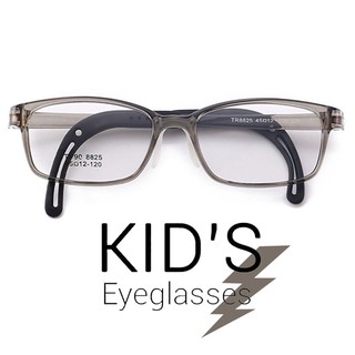 KOREA แว่นตาแฟชั่นเด็ก แว่นตาเด็ก รุ่น 8825 C-5 สีเทากรอบใส ขาข้อต่อ วัสดุ TR-90 (สำหรับตัดเลนส์) เบาสวมไส่สบาย