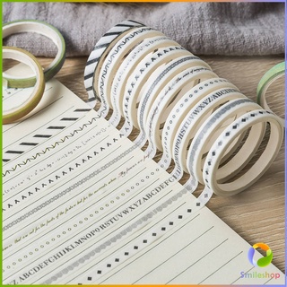Smileshop เทปวาชิ แพ็ค 10 ม้วน DIY สำหรับตกแต่งไออารี่ สำหรับติดตกแต่ง DIY