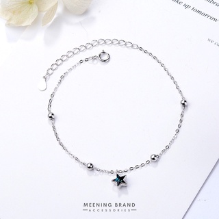 ภาพหน้าปกสินค้าMeeningBrand ❥ สร้อยข้อมือเงิน LITTLE BLUE STAR&BELL [01-0035] ที่เกี่ยวข้อง