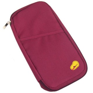 กระเป๋าจัดระเบียบเอกสารพกพาสำหรับนักเดินทาง - สีแดงเลือดหมู