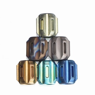CNEDC P Titanium Alloy Knife Lanyard Knife Beads Paracord Can Fits 6pcs Tritium Tube Solid Outdoor Zipper Pull Bead Multi Tools