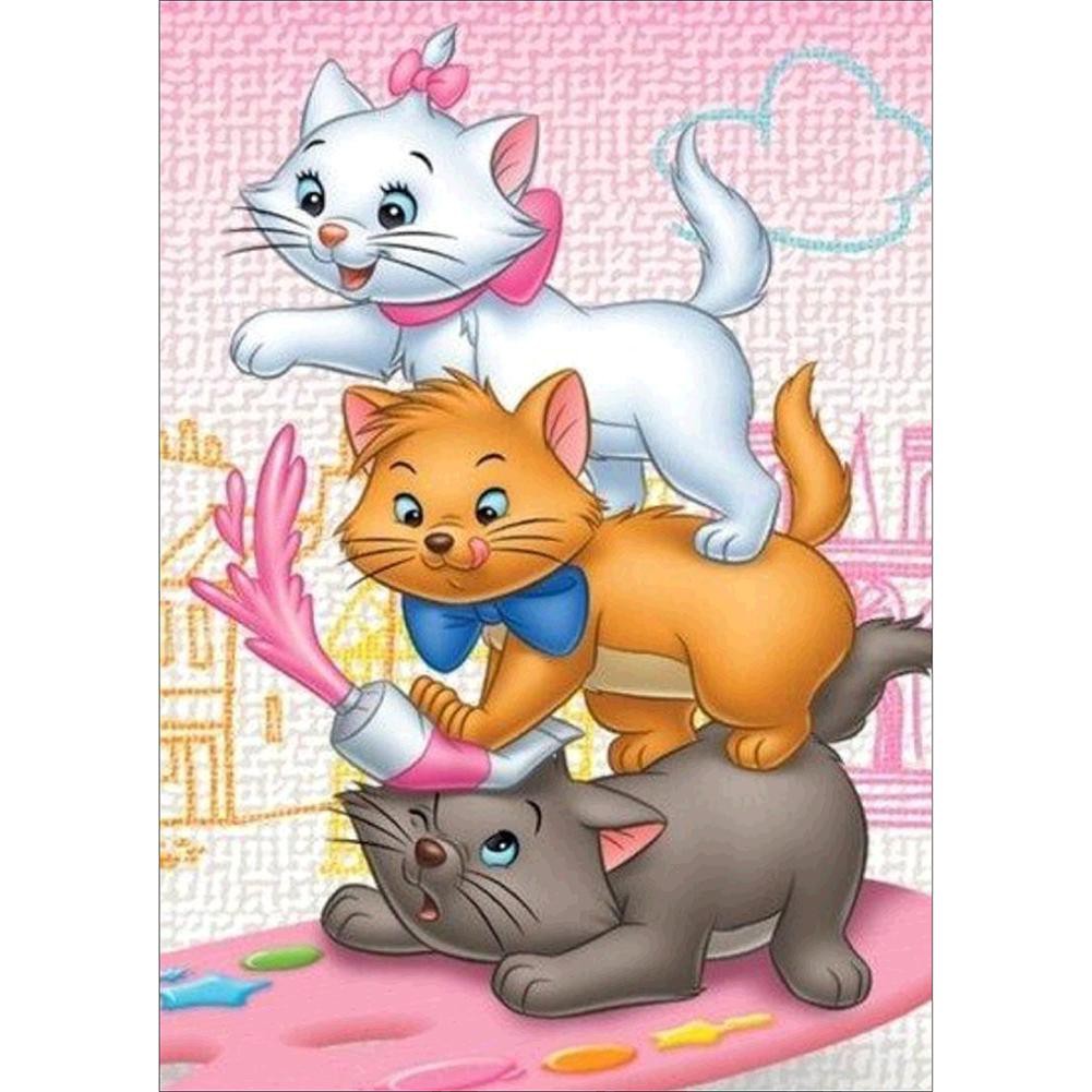 ชุดอุปกรณ์ครอสติช-ภาพปักครอสติชคริสตัล-รูปแมว-สำหรับตกแต่งบ้าน