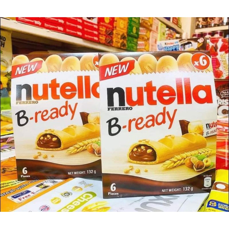 นูเทลล่าแท่ง-nutella-b-ready-เวเฟอร์กรอบสอดไส้นูเทลล่า-1-กล่องมี-6-แท่ง