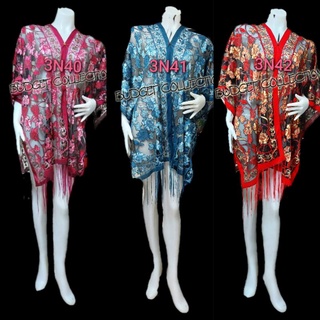 SALE!SALE!! 3N1 THREE BUTTON  BLOUSE/ ROSE PATTERN / BEACH COVER TOPS/ เสื้อเบลาส์สามกระดุม/ เสื้อปกชายหาด/ ลายดอกกุหลาบ