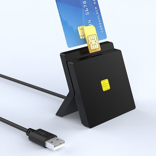 Smart Card SIM Reader เครื่องอ่านบัตรสมาร์ทการ์ด ซิมการ์ด ROCKETEK สำหรับ Computer USB 2.0 Plug and Play พร้อมไดรเวอร์