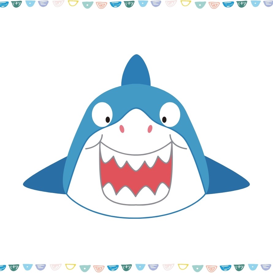 เซต-ปลาฉลาม-น่ารักๆ-เบบี้ชาร์คโลโก้รีดติดเสื้อ-โลโก้ติดหมวก-กระเป๋า