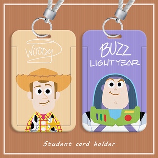 Buzz Lightyear Woody ซองใส่บัตรรถบัส บัตรประจําตัวนักเรียน แบบเลื่อน ควบคุมเข้ามหาวิทยาลัย