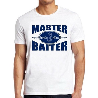 [S-5XL] เสื้อยืด พิมพ์ลาย Master Baiter Funny Fishing Slogan Saying สไตล์คลาสสิก ไม่ซ้ําใคร สําหรับผู้ชาย 695878