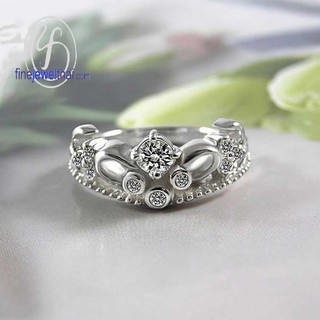 Finejewelthai-แหวนเพชร-แหวนเงิน-เพชรสังเคราะห์-เงินแท้ 925-แหวนหมั้น-แหวนแต่งงาน-Diamond Cz-silver-wedding-ring -R1271cz