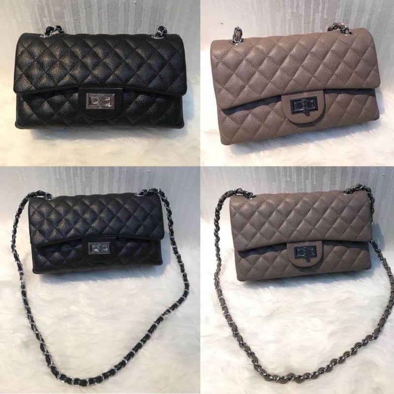 กระเป๋าchanel-pu-leather-caviar-skin-size-10