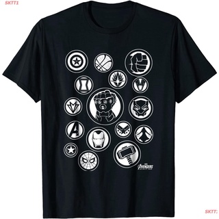 เสื้อยืดผู้ชายและผู้หญิง Marvel Avengers Infinity War Tonal Hero Icon Graphic T-Shirt Mens Womens T-shirtsb2$