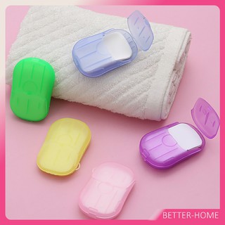 สบู่เเบบเเผ่น แบบพกพา สีสันสดใส พร้อม สบู่พกพา ของขวัญ Paper soap