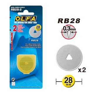 ใบมีดคัตเตอร์ OLFA รุ่น RB28-2, (ใบมีดตัดขาด)
