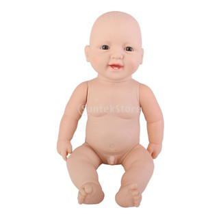 Hazel-eyed 18" Full Body Silicone Reborn Baby BOY Realistic Doll Cute Toy