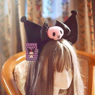 สินค้า Cute Kuromi Ear Headband Plush Hairband Party Girls Cute /Hair Accessories Gift