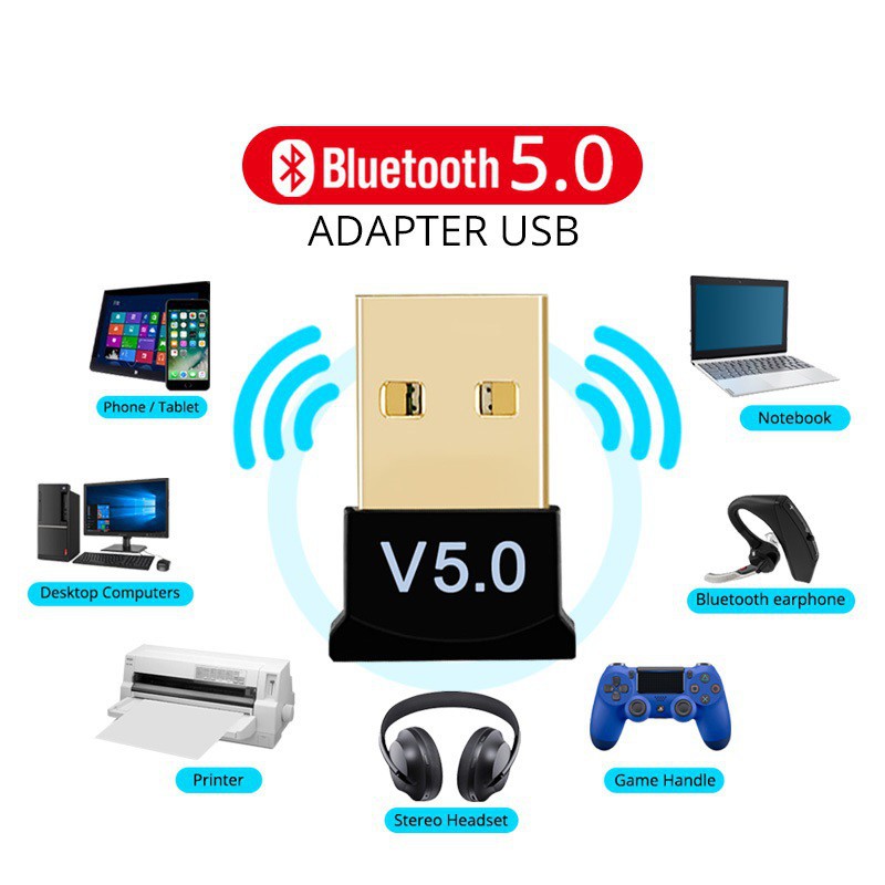 ภาพหน้าปกสินค้าBluetooth Adapter 5.0 USB - Desktop Computer จากร้าน supachaitotoompon บน Shopee