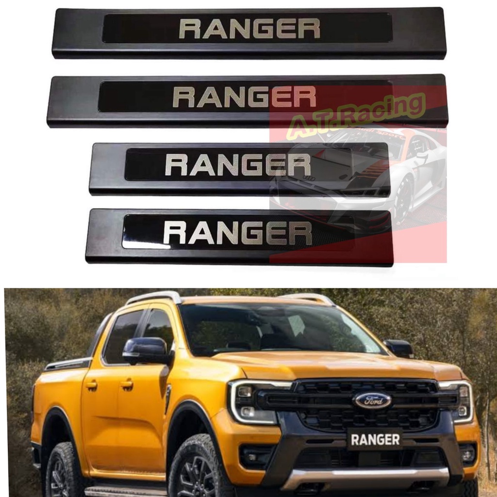 ranger-ชายบันไดพลาสติกสีดำ-ford-ranger-nextgen-4-ประตู-อุปกรณ์แต่งรถฟอร์ด-เรนเจอร์-ปี-12-21ใส่ได้-ford-ranger-ชุบ-ดำ