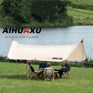 สินค้า AIHUAXU ฟลายชีท​ ผ้าใบ ผ้าใบกันฝน อุปกรณ์​ครบชุด​ เต้นท์แคมปิ้ง ฟรายชีทกันฝน ผ้าคลุมเต้นท์ สำหรั