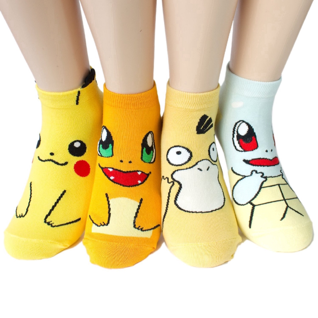 ซื้อ-1-แถม-1-ถุงเท้าพิมพ์ลาย-pokemon-pikachu-สำหรับผู้หญิง