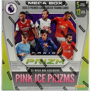ภาพหน้าปกสินค้า[พร้อมส่งฟรี] 2020/21 Panini Prizm Premier League Soccer Mega Box (Pink Ice Prizms) ที่เกี่ยวข้อง