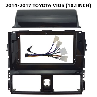 อะแดปเตอร์กรอบรถยนต์ 10.1 นิ้ว สําหรับ Toyota Yaris Vios Vitz 2014-2017 Android Radio Audio Dashboard Panel