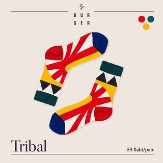 Tribal ถุงเท้าแฟชั่น ถุงเท้าครึ่งแข้ง ราคาถูก คุณภาพดี