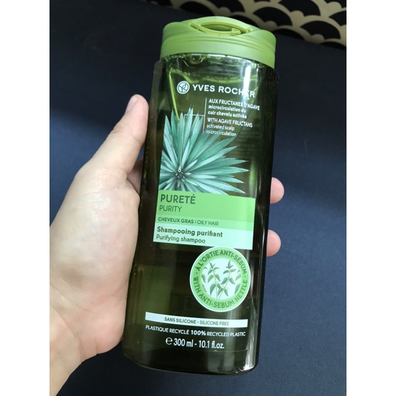 Yves Rocher Purity Purifying Shampoo for Oily Hair 300ml. แชมพูสำหรับผม