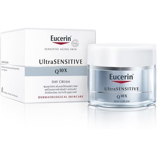 (1ชิ้น)Eucerin Ultrasensitive Q10X Day Cream 50ml ยูเซอริน อัลตร้าเซ็นซิทีฟ คิวเท็นเอ็กซ์ เดย์ ครีม 50มล.