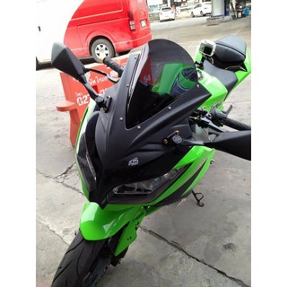 ชิวหน้า K2 Motozaaa สีดำเงา สำหรับ Ninja300 Ninja400