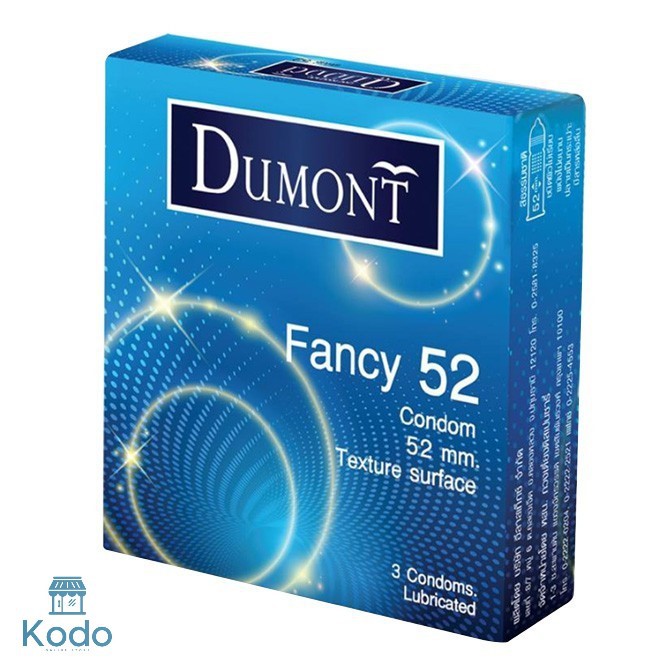 ภาพสินค้าDumont Condom "ถุงยางอนามัย ดูมองต์ " รุ่น basic , comfy , comfort , fancy ขนาด 49 , 52, 54 มม. จากร้าน kodo.online.store บน Shopee ภาพที่ 4