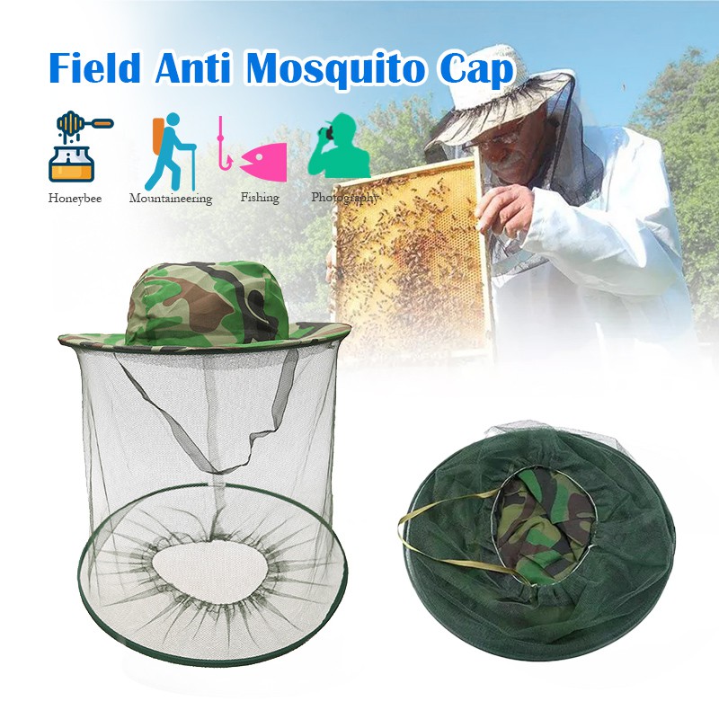 หมวกตาข่าย-หมวกกันยุง-กันแมลง-กันผึ้ง-insect-protector-hat-หมวกตัดหญ้า
