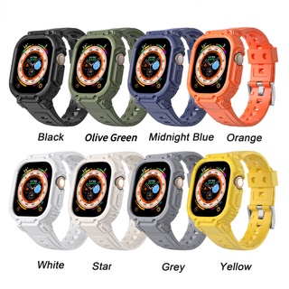 สายนาฬิกาข้อมือซิลิโคน TPU สําหรับ Apple Watch Ultra 49 มม. 41 มม. 45 มม. IWatch Serie Band 5 6 7 8 SE