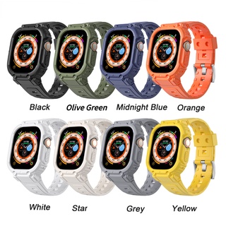 สายนาฬิกาข้อมือซิลิโคน TPU สําหรับ Apple Watch Ultra 49 มม. 41 มม. 45 มม. IWatch Serie Band 5 6 7 8 SE