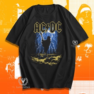 Acdc เสื้อยืดวง Lightning / AC DC สไตล์วินเทจ ร็อคเมทัล เสื้อดนตรี / เสื้อยืด Distro Lunar / A402