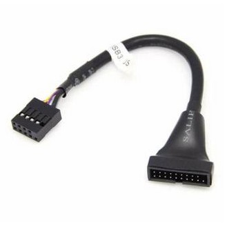 ภาพหน้าปกสินค้าUSB 2.0 9 Pin Motherboard Female to USB 3.0 20Pin Housing Male Adapter Cable จากร้าน ananyait บน Shopee