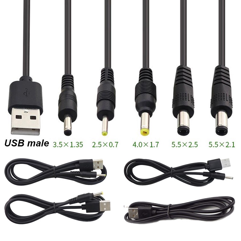 สายชาร์จ DC 22AWG 3A 5V USB 2.0 type A ตัวผู้ เป็น DC ปลั๊กแจ็คเชื่อม ...