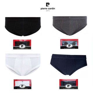 Pierre Cardin PC-323 (Pack 2ตัว) เซ็ตกางเกงในชาย Classic Macho Brief Underwear (Pack 2ตัว) มี 4 สี ขาว เทา กรม ดำ