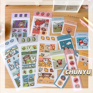 CHUNYU สติ๊กเกอร์ลายการ์ตูนลายน่ารัก สำหรับตกแต่ง S01