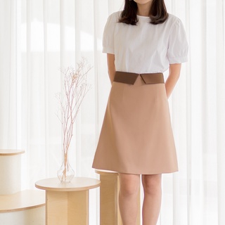 APRILS | Pi-Kul Skirt รุ่น Plain (Basic Brown) กระโปรงพิกุล สีน้ำตาลอ่อนสลับเข้ม