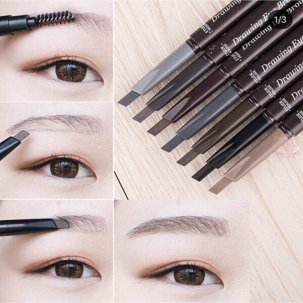 ภาพสินค้าEtude House Drawing Eye Brow ดินสอเขียนคิ้ว เพิ่มปริมาณ 30% ดินสอ เนื้อครีมอัดแท่ง / Eyeliner Lameila no.1023 สีดำ จากร้าน newfaces บน Shopee ภาพที่ 7