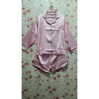 👚[Asleepingplus] ชุดนอนผ้าซาตินไซส์ใหญ่ สีพื้นสวยๆ หลากหลายสี แขนยาว ขาเว้า👚💤💤💤💤💤