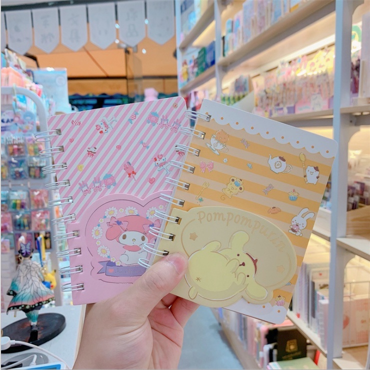 sanrio-น่ารัก-a6-ม้วนโน๊ตบุ๊ค-cinnamoroll-โน๊ตบุ๊ค-hello-kitty-โน๊ตบุ๊ค-purin-โน๊ตบุ๊ค-melody-ของฉันสมุดการบ้านของขวัญเครื่องเขียน